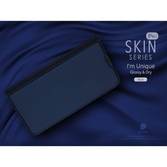 Dux Ducis Skin Pro  Samsung Galaxy A20s oldalra nyíló tok, sötétkék