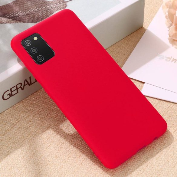 Silicone Case Samsung Galaxy A02S szilikon hátlap, tok, piros