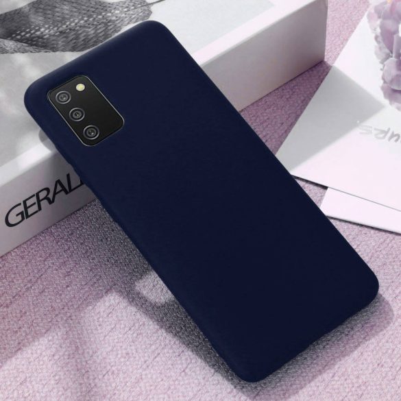 Silicone Case Samsung Galaxy A02S szilikon hátlap, tok, sötétkék