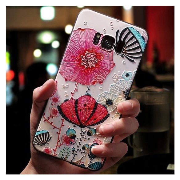 3Dart Flower2 Samsung Galaxy A7 (2018) hátlap, tok, mintás, színes