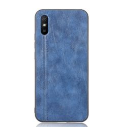   Leather Slim Case Xiaomi Redmi 9A/9AT/9i eredeti bőr, hátlap, tok, kék