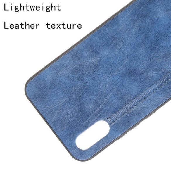 Leather Slim Case Xiaomi Redmi 9A/9AT/9i eredeti bőr, hátlap, tok, kék