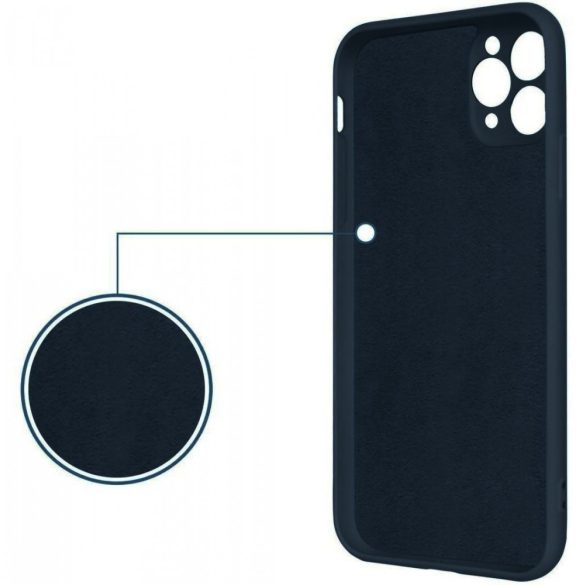 Silicone Ring Magnetic iPhone 11 Pro hátlap, tok, sötétkék