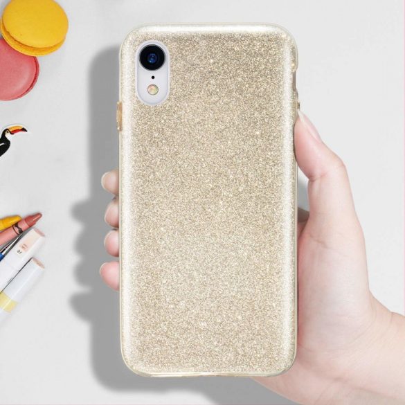 Glitter Case Samsung Galaxy S20 Ultra hátlap, tok, arany