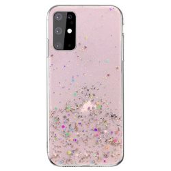   Sequins Glue Glitter Case Samsung Galaxy S10e hátlap, tok, rózsaszín