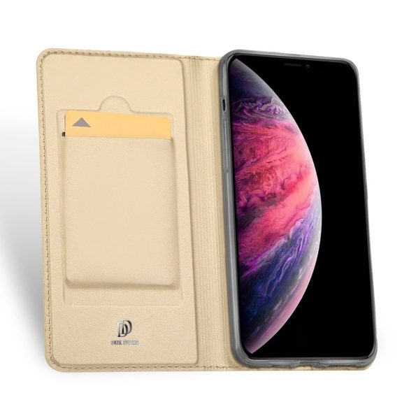 Dux Ducis Skin Pro  Xiaomi Mi Note 10 oldalra nyíló tok, arany