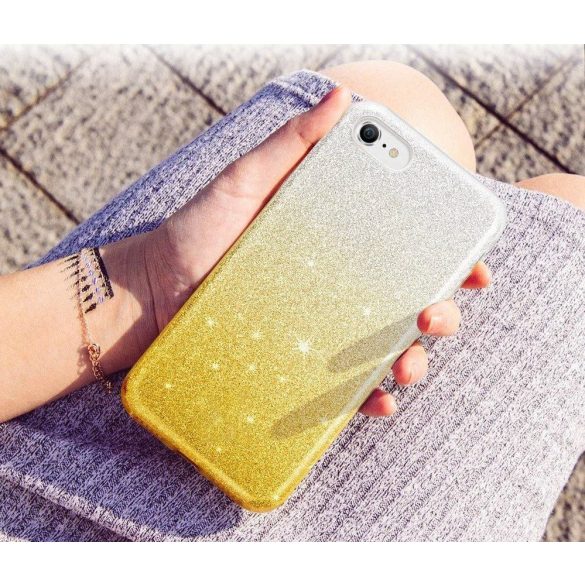 Glitter Case Xiaomi Mi Note 10 hátlap, tok, ezüst-arany