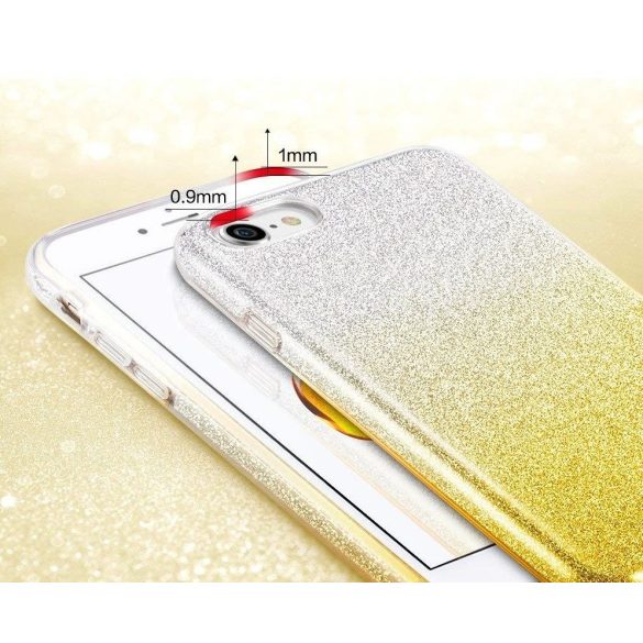 Glitter Case Xiaomi Mi Note 10 hátlap, tok, ezüst-arany