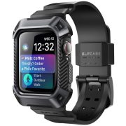   Supcase Beetle Pro Apple Watch 4/5/6/7/Se 44/45mm ütésálló tok és óraszíj, fekete