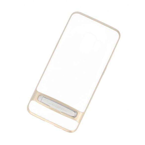Jelly Case Dream Bumper Samsung Galaxy S9 Plus hátlap, tok kitámasztóval, átlátszó-arany