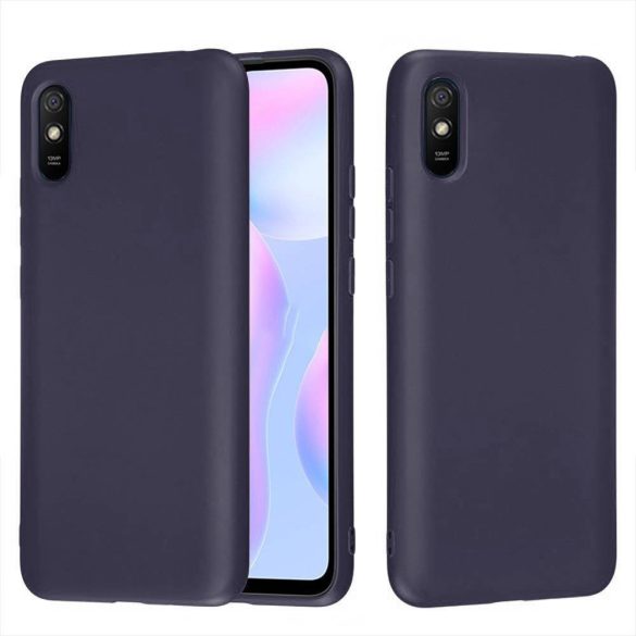 Silicone Case Xiaomi Redmi 9A/9AT/9i hátlap, tok, sötétkék