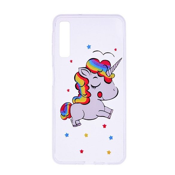 Slim Case Art Unicorn Samsung Galaxy A7 (2018) szilikon hátlap, tok, mintás, színes