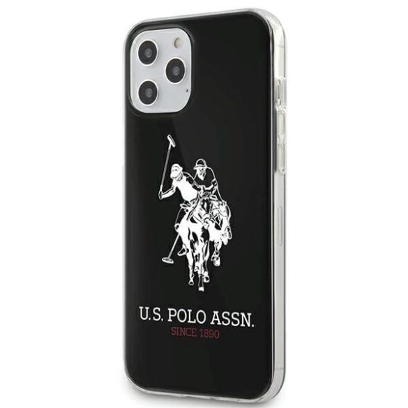 U.S. Polo iPhone 12 Pro Max Big Horse hátlap, tok, fekete