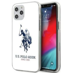   U.S. Polo iPhone iPhone 12/12 Pro Shiny Big Logo hátlap, tok, fehér