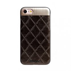   Uunique iPhone 7/8 Classic Bronze Quilted Hard Shell hátlap, tok, barna