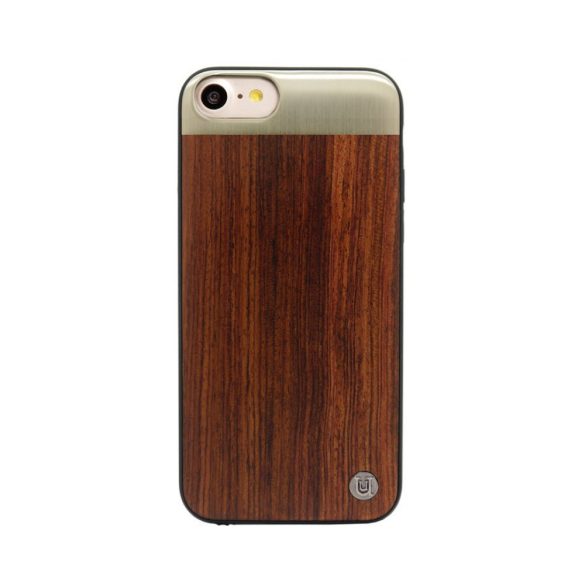 Uunique iPhone 7/8 Rose wood Hard Shell hátlap, tok, barna