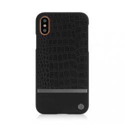   Uunique iPhone X/XS Maxi-Croc Hard Shell hátlap, tok, fekete