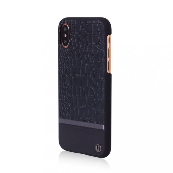 Uunique iPhone X/XS Maxi-Croc Hard Shell hátlap, tok, fekete