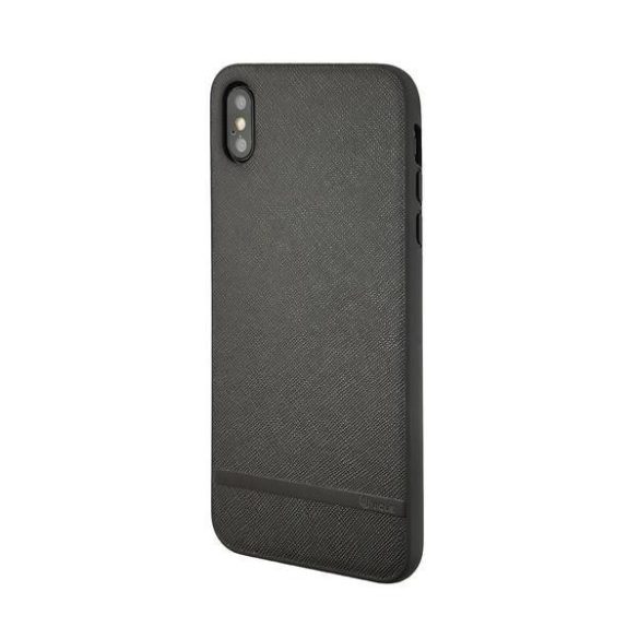 Uunique iPhone Xs Max Key Line II Saffiano Hard Shell hátlap, tok, fekete