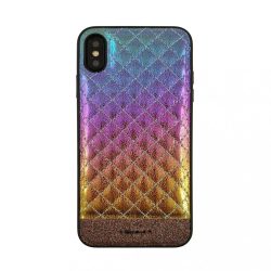   Uunique iPhone Xs Max Dip Dye Metallic Hard Shell hátlap, tok, szivárvány