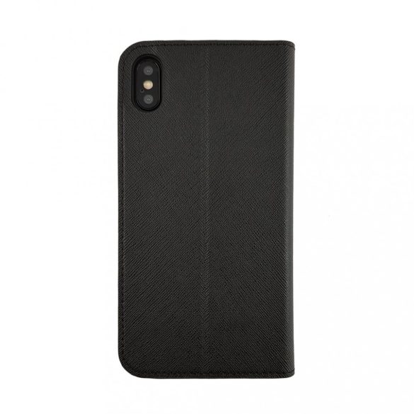 Uunique iPhone Xs Max Mode Diamond Cut Folio oldalra nyíló tok, fekete