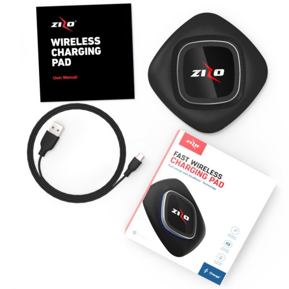 Zizo Boost wireless charging pad, vezeték nélküli töltő, fekete