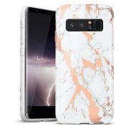   Zizo Marble Samsung Galaxy Note 8 hátlap, márvány mintás, fehér-rozé arany