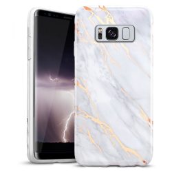   Zizo Marble Samsung Galaxy S8 Plus hátlap, márvány mintás, arany