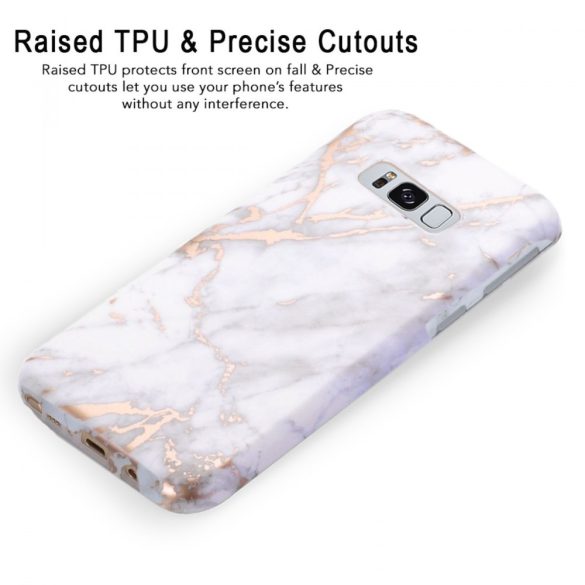 Zizo Marble Samsung Galaxy S8 Plus hátlap, márvány mintás, arany