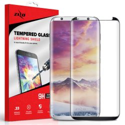   Zizo Full Covered Edge to Edge Samsung Galaxy S8 Plus teljes kijelzős 3D edzett üvegfólia, tokbarát, fekete