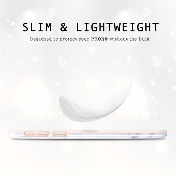 Zizo Marble Samsung Galaxy S8 hátlap, márvány mintás, fehér