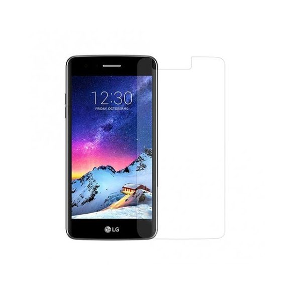 Log-on LG K8 (2017) kijelzővédő edzett üvegfólia (tempered glass) 9H keménységű (nem teljes kijelzős 2D sík üvegfólia), átlátszó