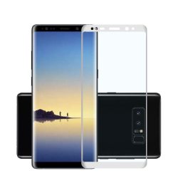   Log-on Samsung Galaxy Note 8 3D teljes kijelzős edzett üvegfólia (tempered glass) 9H keménységű, fehér