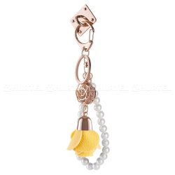 iRing Pearl Flower szelfi gyűrű és kulcstartó, sárga