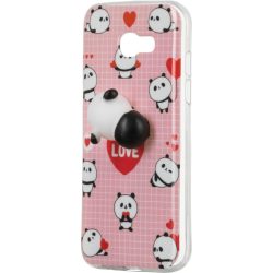   Squishy Animal 4D Panda Samsung Galaxy J5 (2017) hátlap, tok, rózsaszín