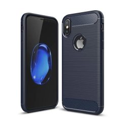   iPaky iPhone X/Xs Slim Carbon Flexible ujjlenyomatmentes hátlap, tok, kék
