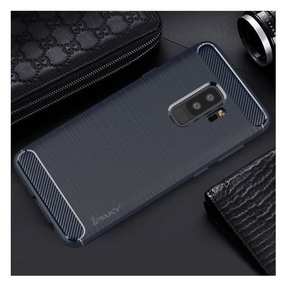 iPaky Slim Carbon flexible Samsung Galaxy S9 Plus hátlap, tok, kék