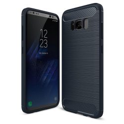   Back Case Carbon Flexi Samsung Galaxy S9 Plus hátlap, tok, sötétkék