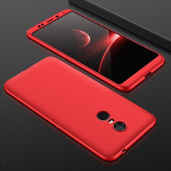 Full Body Case 360 Xiaomi Redmi 5 Plus / Redmi Note 5 (egy kamerás) hátlap, tok, piros