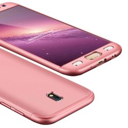  Full body Case 360 Samsung Galaxy J7 (2017) hátlap, tok, rozé arany