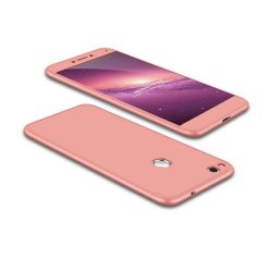   Full Body Case 360 Huawei P8 Lite (2017)/P9 Lite (2017), elő-hátlap tok, rozé arany
