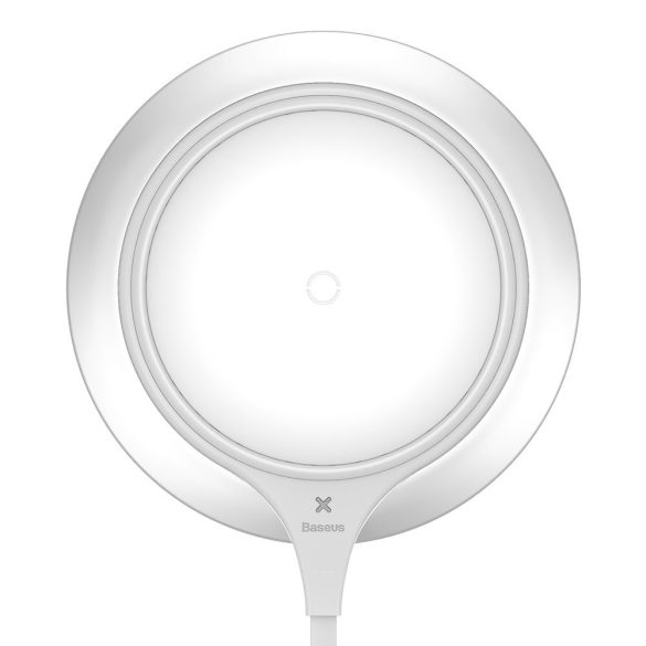 Baseus Metal Qi Wireless Charger, univerzális asztali vezeték nélküli töltő, 2A, 10W, fehér