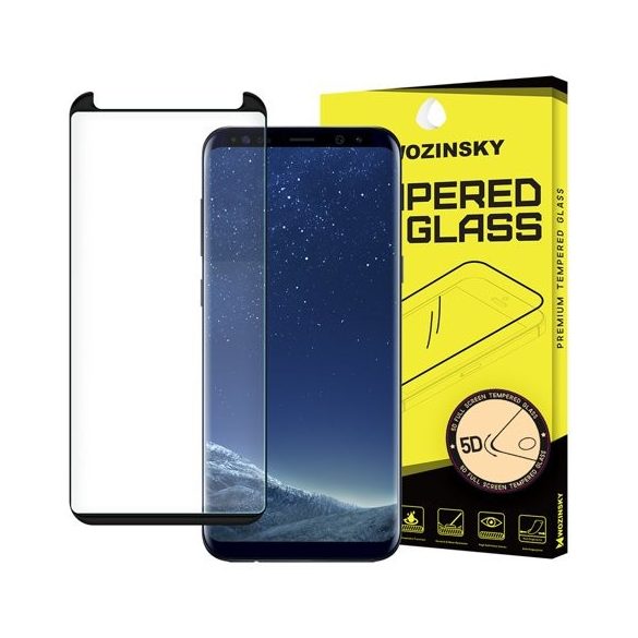 Wozinsky Samsung Galaxy S9 Plus 5D Full Glue teljes kijelzős edzett üvegfólia (tempered glass) 9H keménységű, fekete