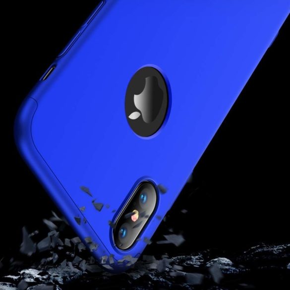 Full Body Case 360 iPhone Xs Max, hátlap, tok, logo szabadon, kék