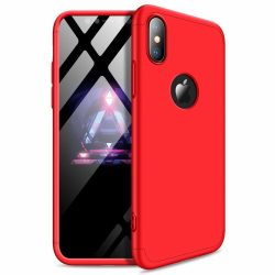   Full Body Case 360 iPhone Xs Max, hátlap, tok, logo szabadon, piros