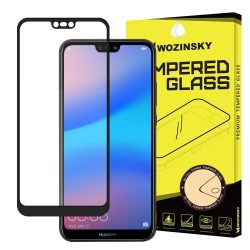   Wozinsky Huawei P20 Lite 5D Full Glue teljes kijelzős edzett üvegfólia (tempered glass) 9H keménységű, tokbarát, fekete