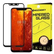   Wozinsky Nokia 8.1/X7 5D Full Glue teljes kijelzős edzett üvegfólia (tempered glass) 9H keménységű, tokbarát, fekete