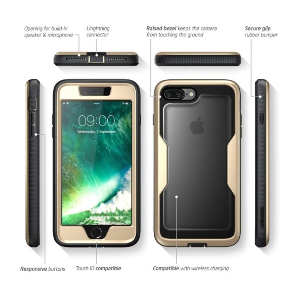 i-Blason iPhone 7 Plus Magma Dual Layer Full Body tok, arany
