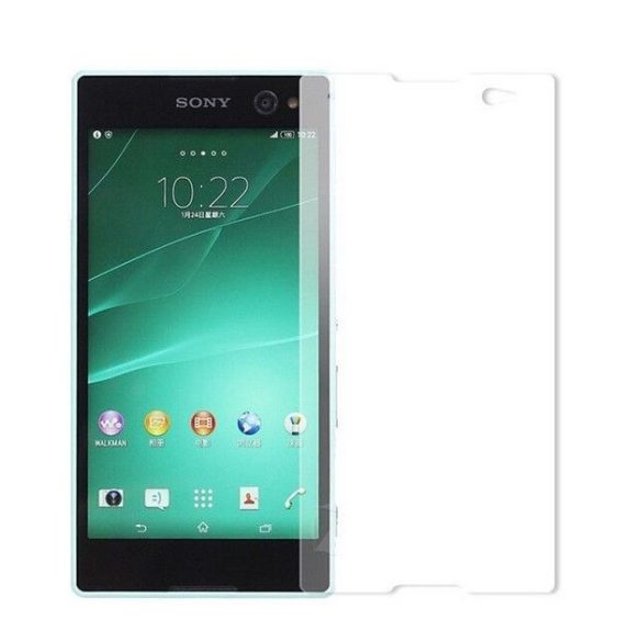 Sony Xperia M5 kijelzővédő edzett üvegfólia (tempered glass) 9H keménységű (nem teljes kijelzős 2D sík üvegfólia), átlátszó